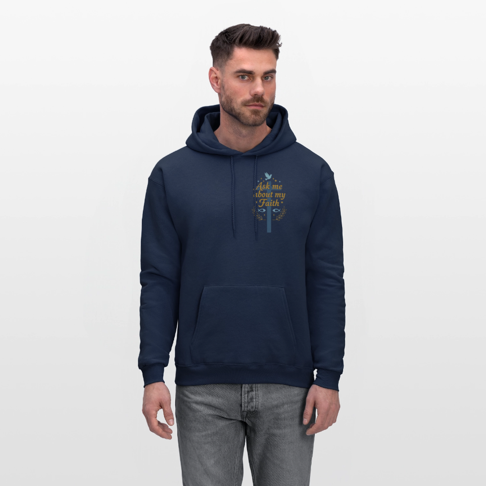 Ask me about my faith Hoodie! - navy