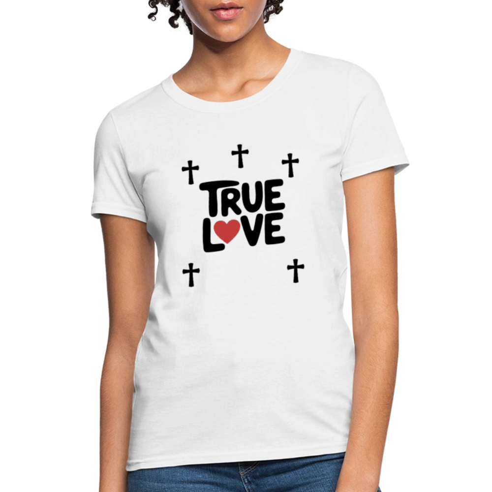 True Love with Crosses! - white