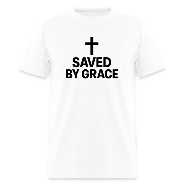 Saved By Grace - white